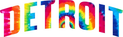 Detroit Pistons rainbow spiral tie-dye logo vinyl decal